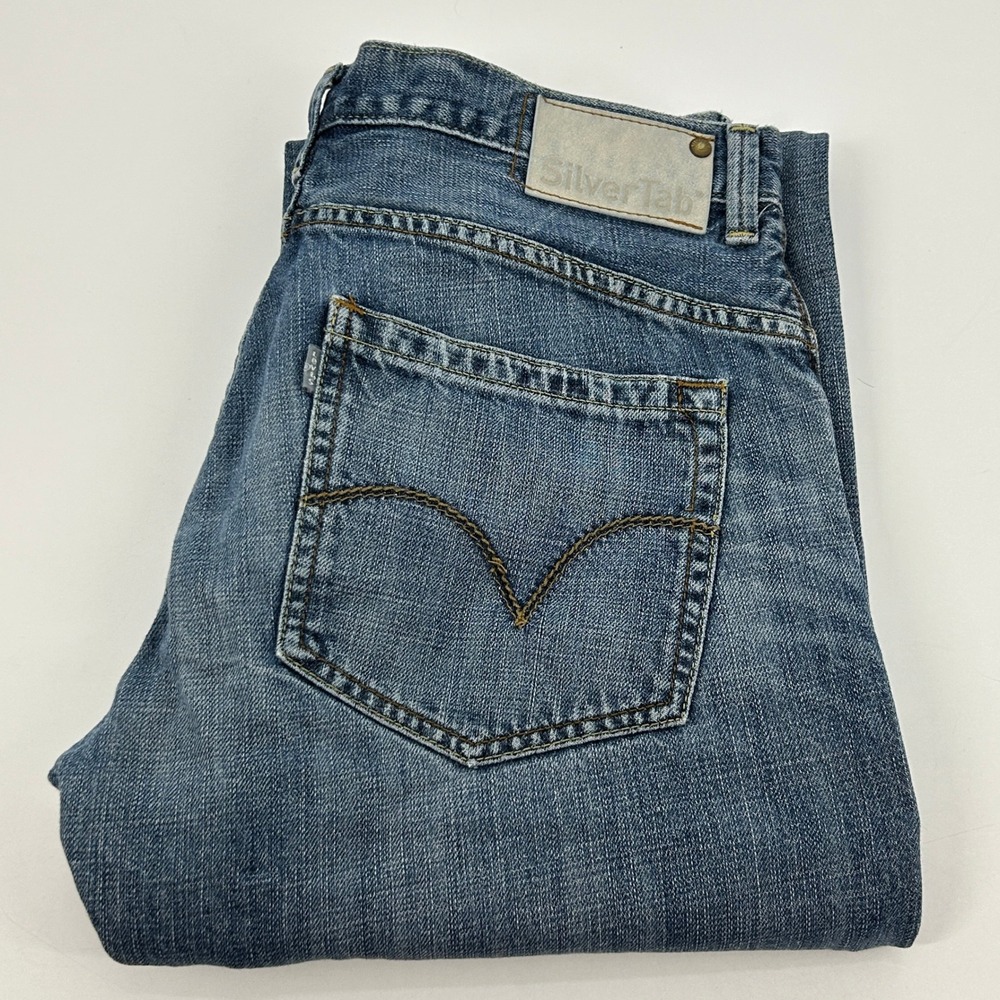SilverTab Bootcut Jeans Mens 33x32 Blue Medium Wash Denim